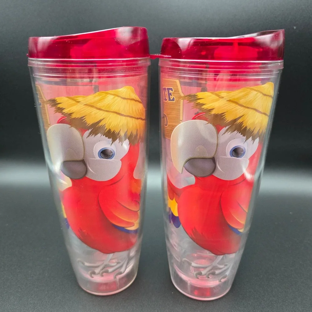 Margaritaville 26oz Insulated Tumbler Set of 2 It's A State of Mind Red Lids USA